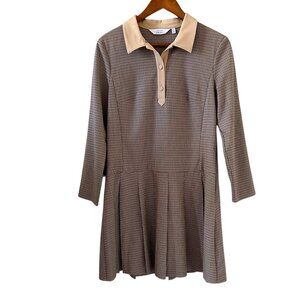 & Other Stories Collared Check Mini Dress Size 8